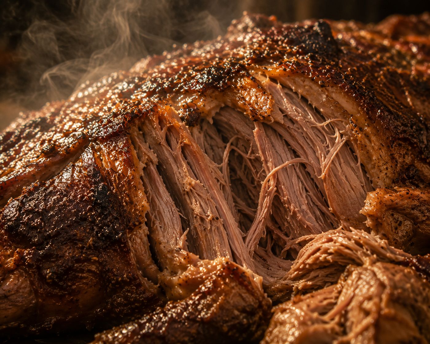 Viande d'agneau fondante d'un méchoui cuit au four berbère
